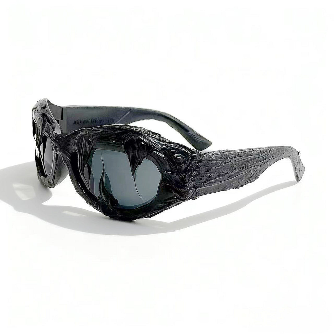 Women futuristic design sunglasses with unique textured surface Bowlift