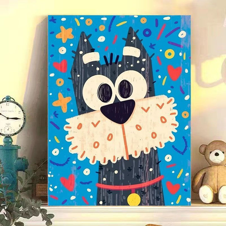 Playful Cat-Themed Canvas Wall Art Bowlift
