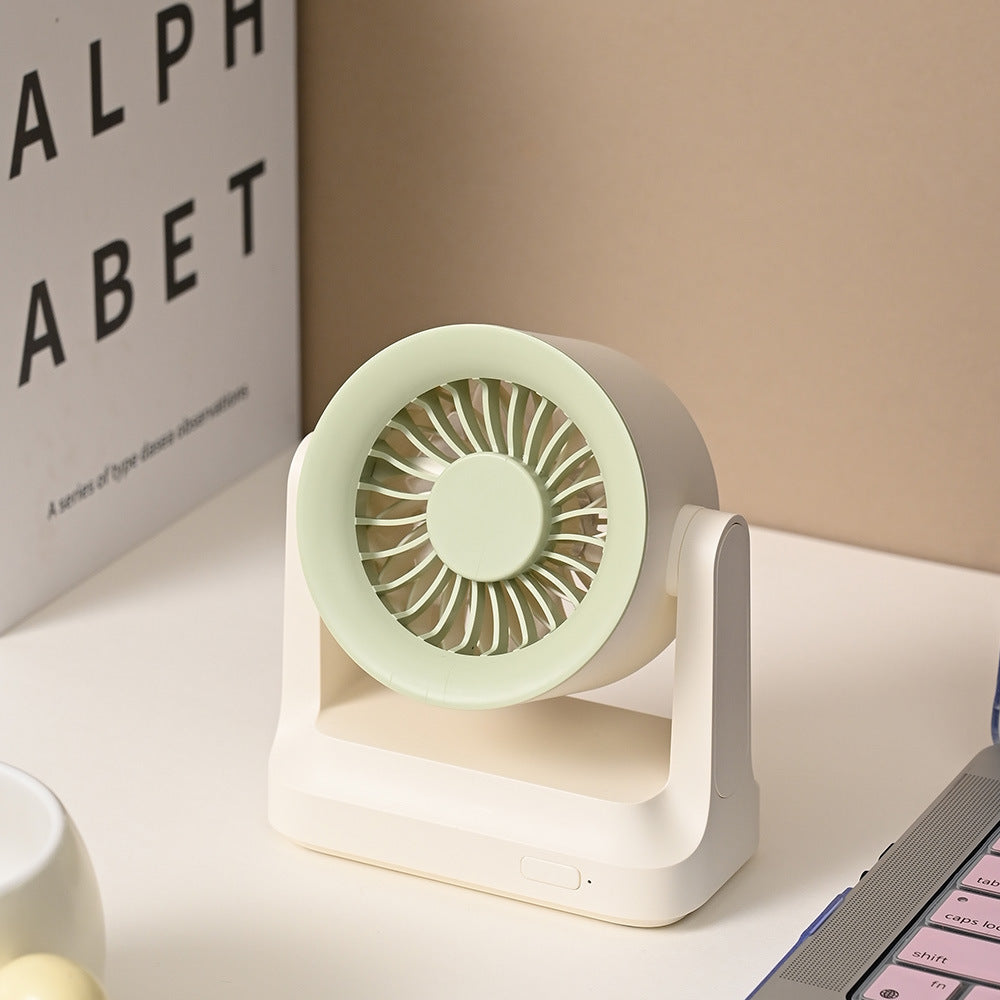 Unisex nan compact rechargeable table fan with pivoting turbine air guidance Bowlift