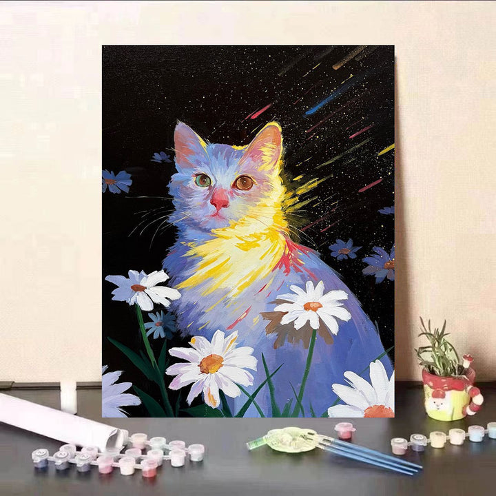 Cat-Themed Fantasy Wall Art Canvas Print Bowlift