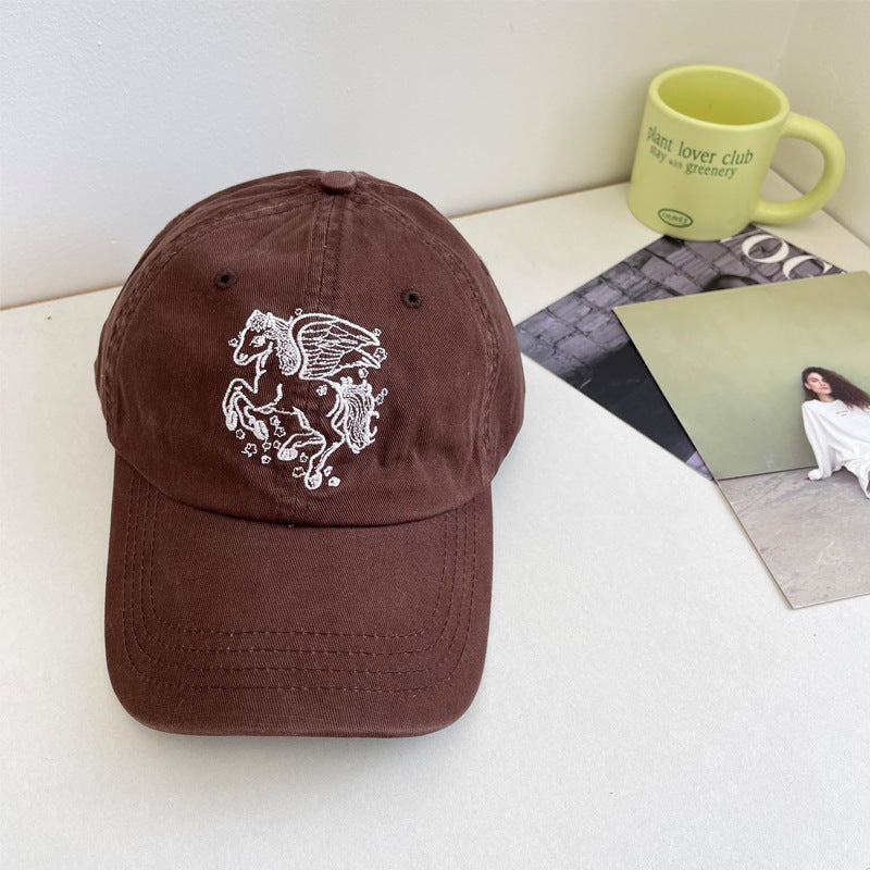 Women's Embroidered Pegasus Baseball Cap Bowlift