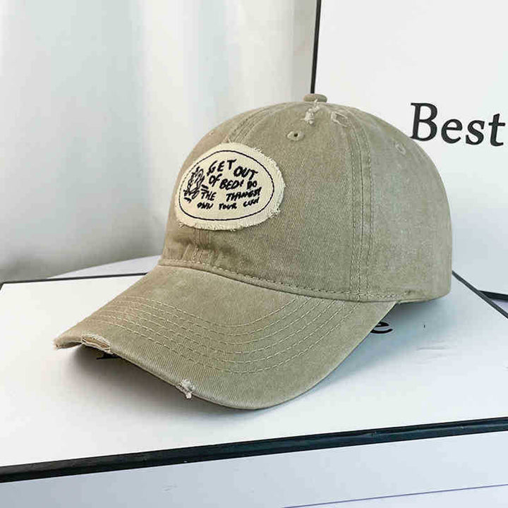 Women's Casual Distressed Cotton Baseball Cap Bowlift