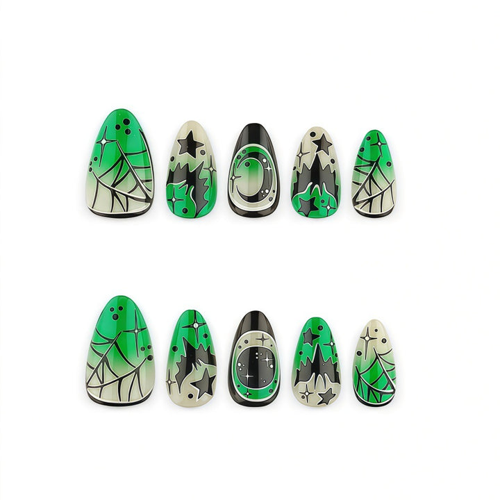 Halloween-themed artificial nails Bowlift