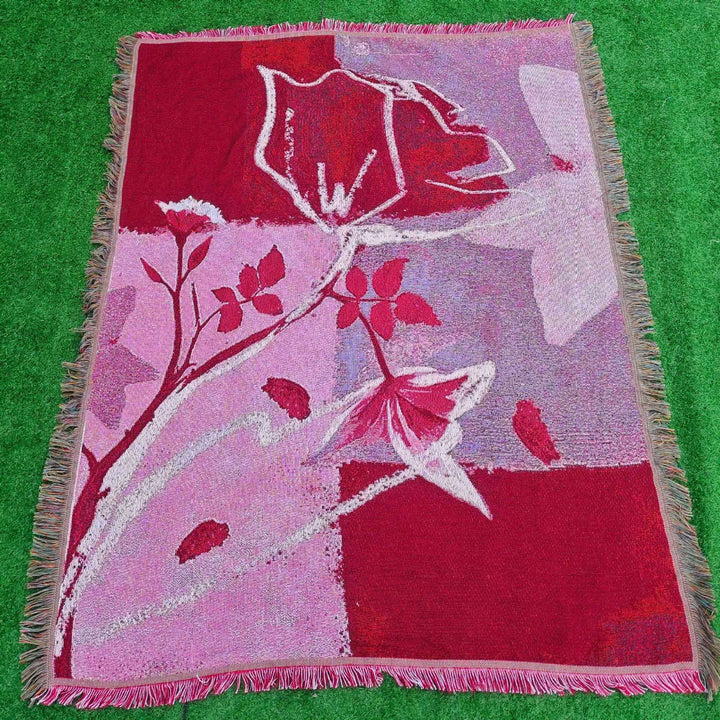 Artistic Floral Pattern Throw Blanket