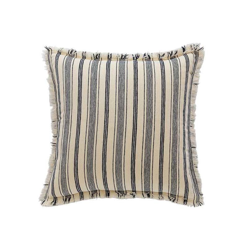 Textured Striped Throw Pillow