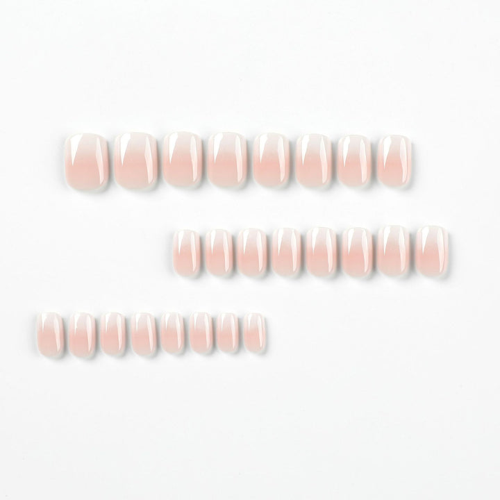 Artful Nail Extensions with Gentle Gradient Bowlift