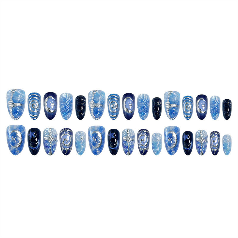 Artistic Galaxy Nail Tips Bowlift