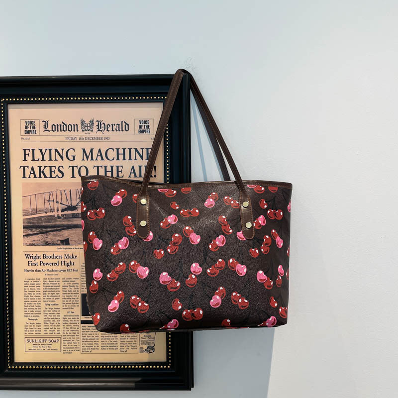WoPlayful Cherry Patterned Tote Bag Bowlift