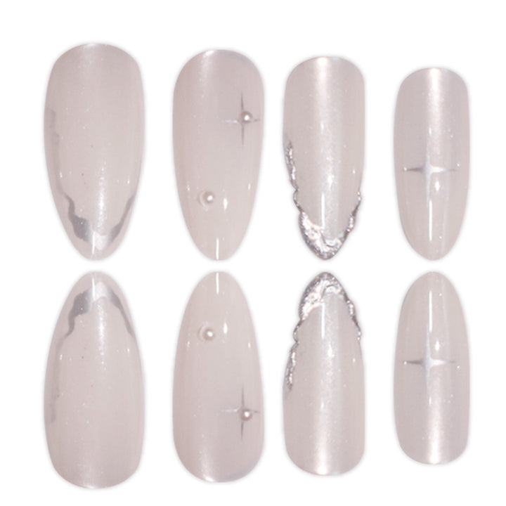 Elegant Stiletto Press-On Nail Art with Glossy Finish Bowlift