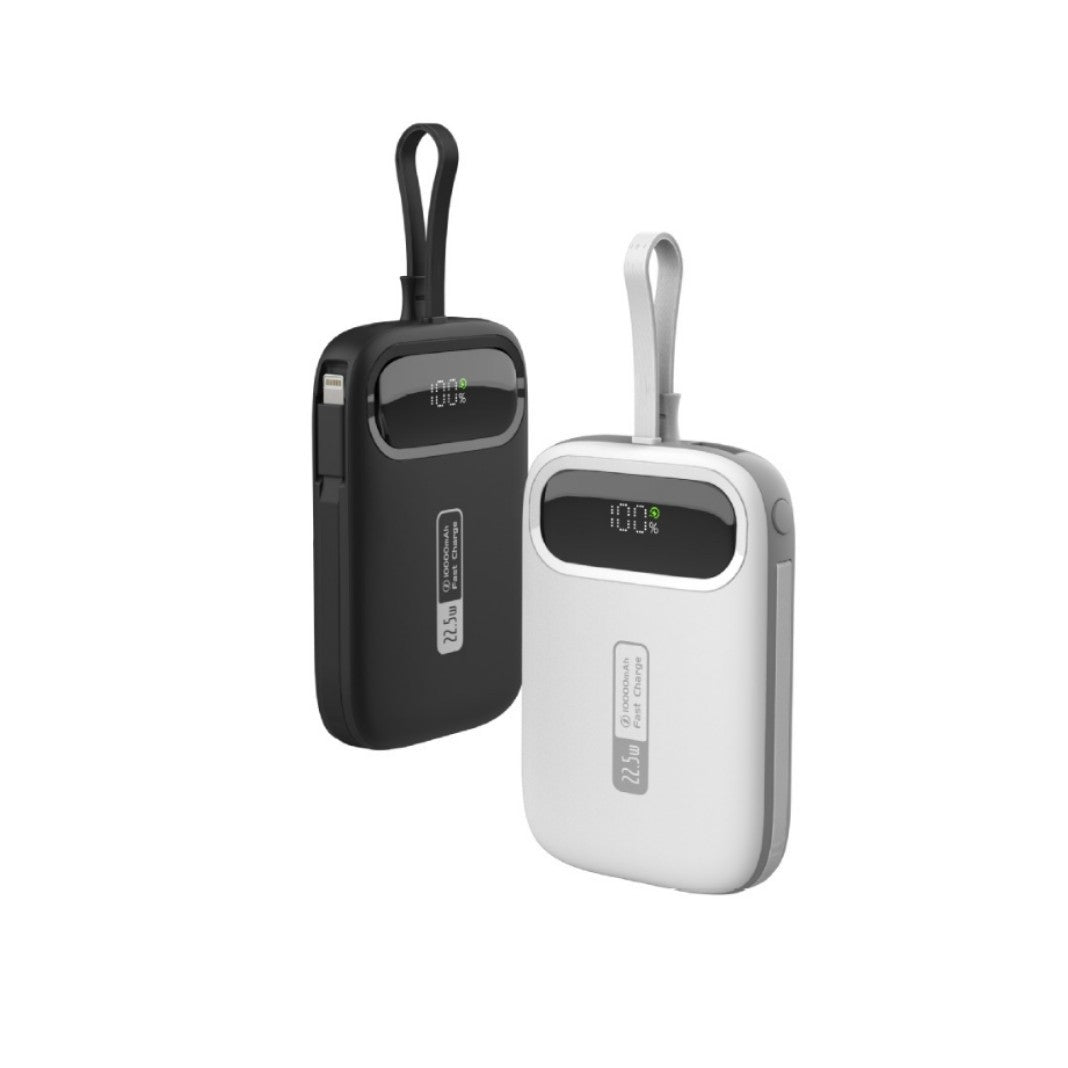Portable power bank with fast USB-C connection and integrated LED display Bowlift