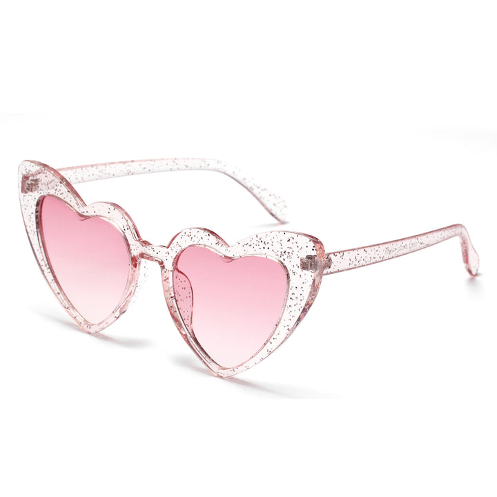 Women Heart-shaped Sunglasses Bowlift