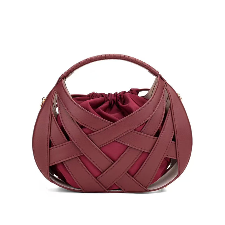 Chic Woven Handle Handbag Bowlift