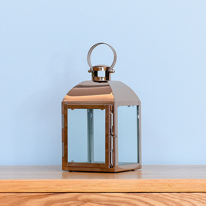 Decorative Stainless Steel Lantern Candle Holder Bowlift