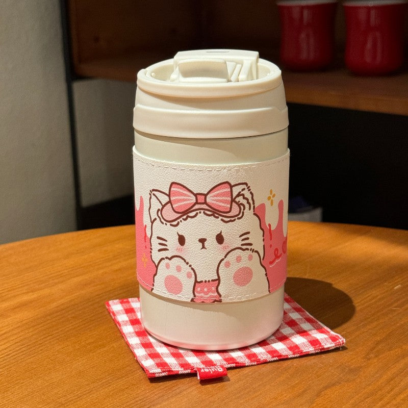 Women's Insulated Thermo Mug with Cute Animal Design Bowlift