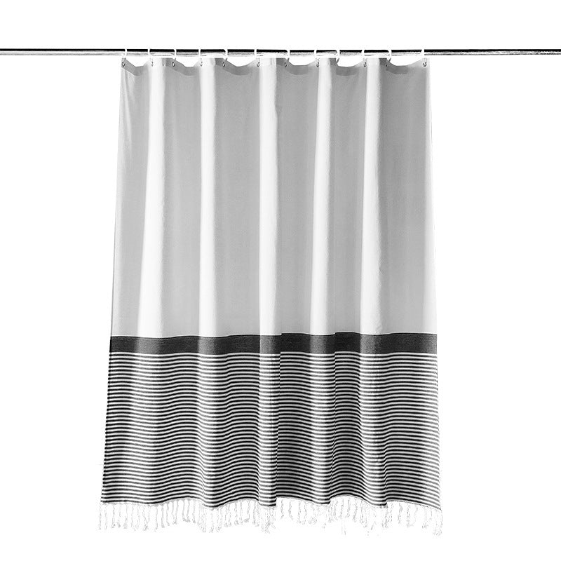 Chic Striped Shower Curtain Bowlift