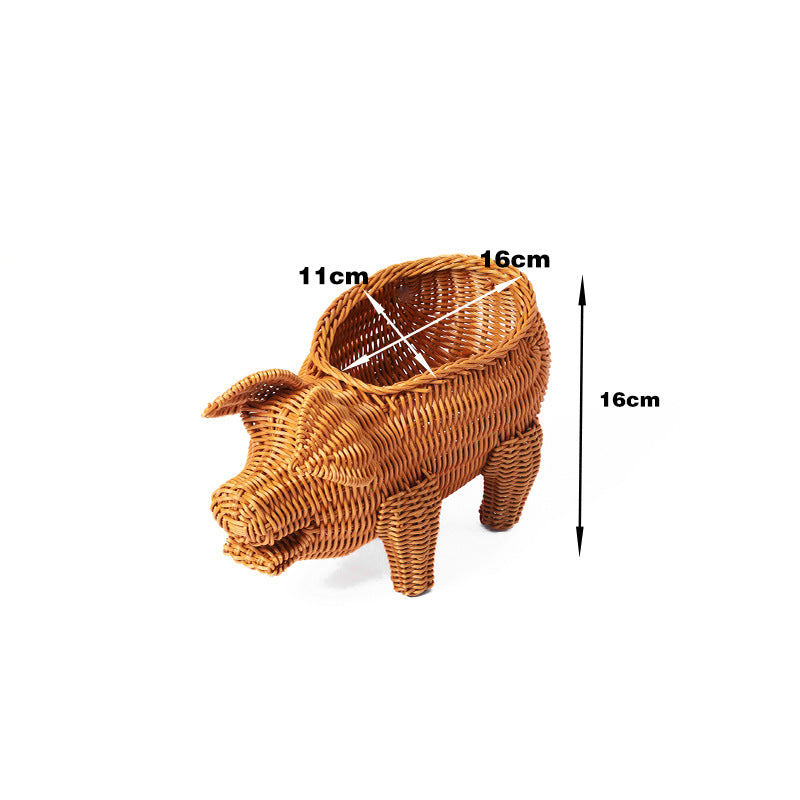 Decorative Wicker Duck Bowlift