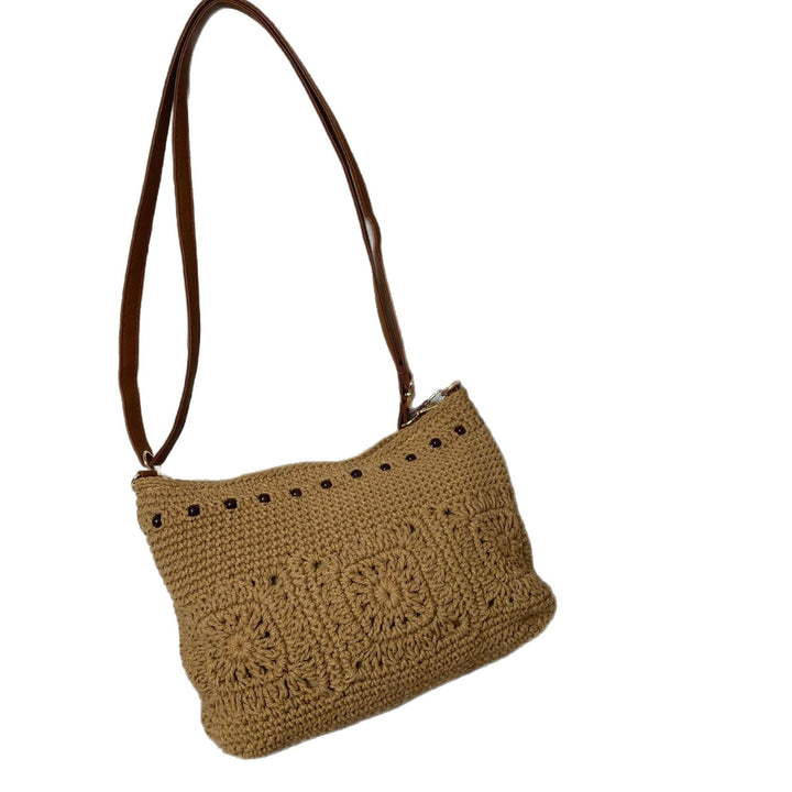 Handcrafted shoulder bag with unique crochet pattern Bowlift