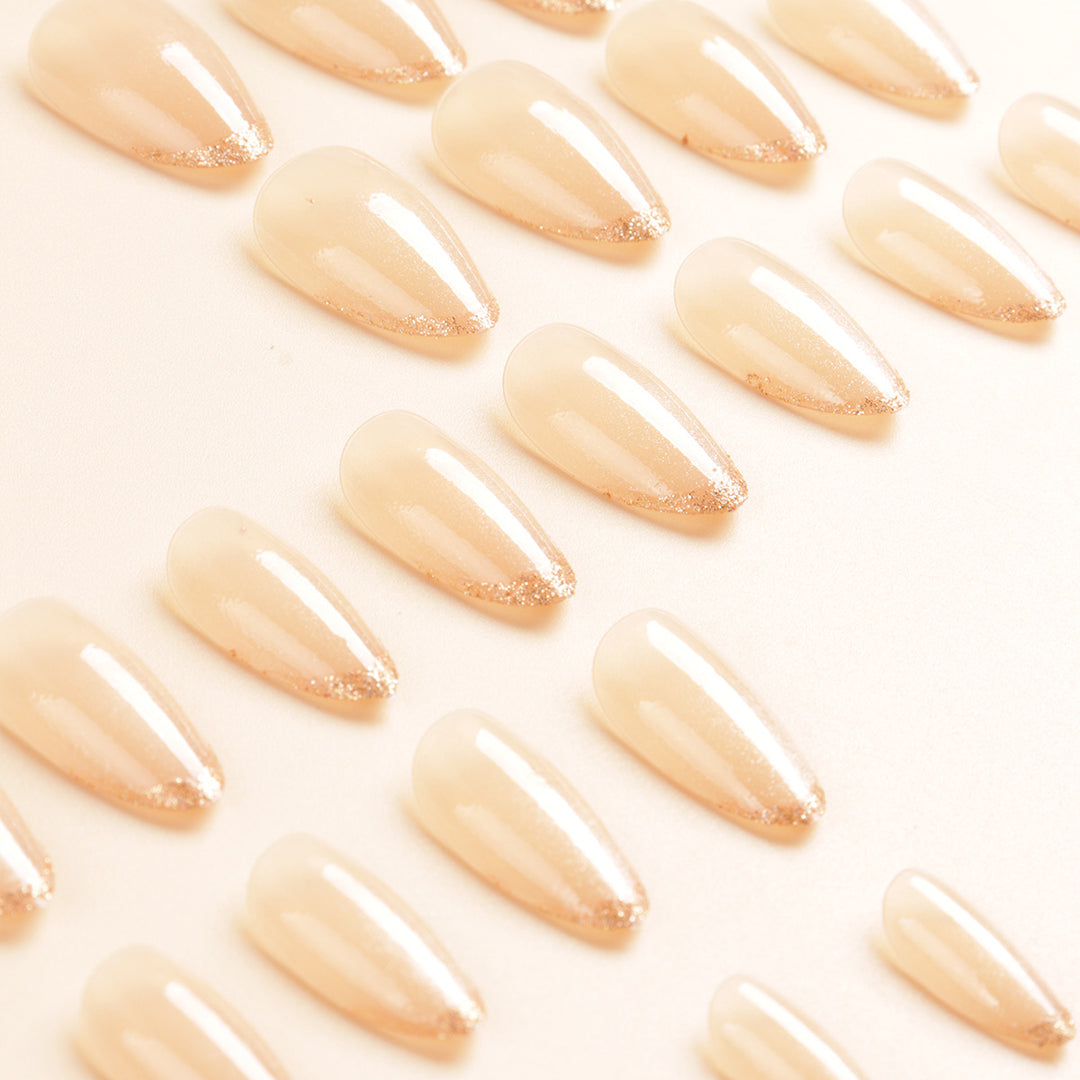 Elegant Ombre Glitter Nail Tips Bowlift