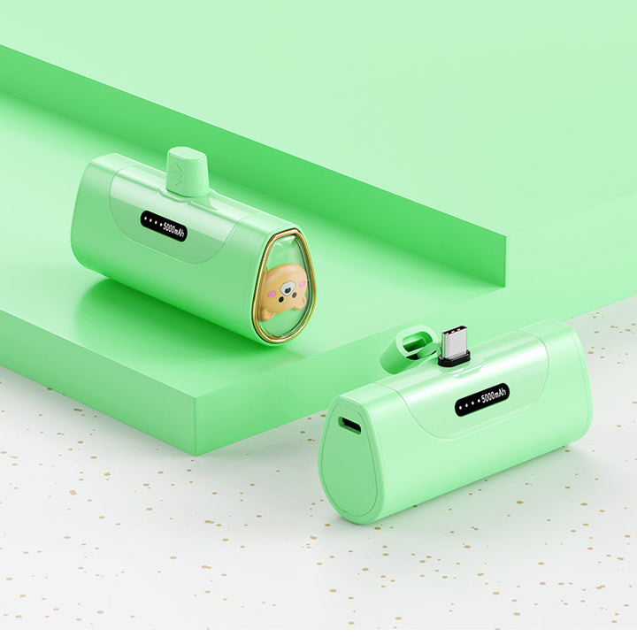 Funny power bank with integrated animal figure Bowlift