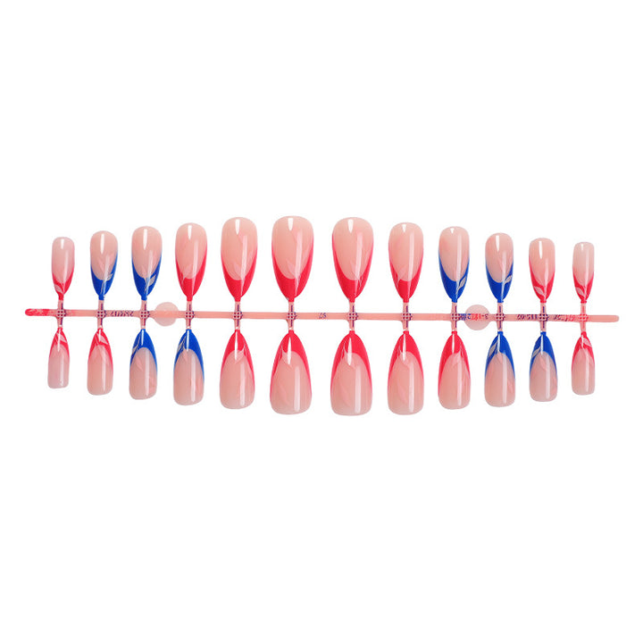 Press-On Nail Art Set with Elegant Gradient Design Bowlift