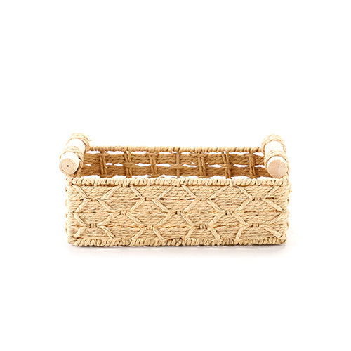 Handwoven Rectangular Storage Basket Bowlift