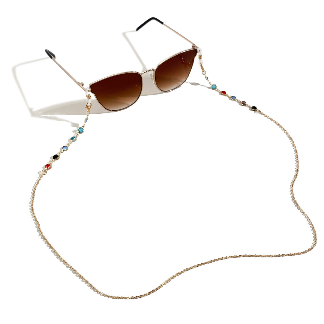 Decorative Crystal Eyewear Chain Bowlift