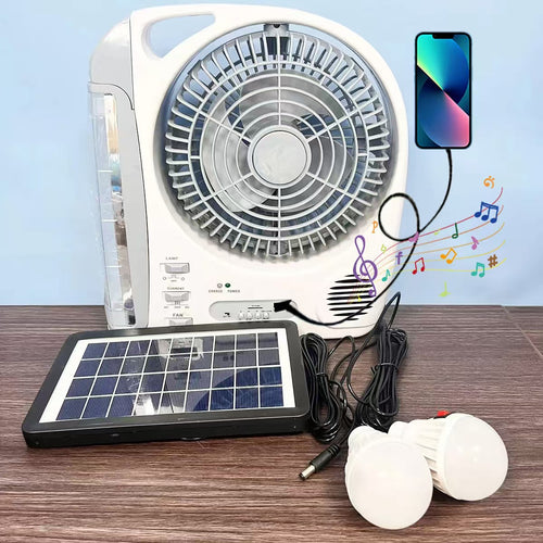 Women Portable Solar Fan with Integrated LED Lighting Bowlift