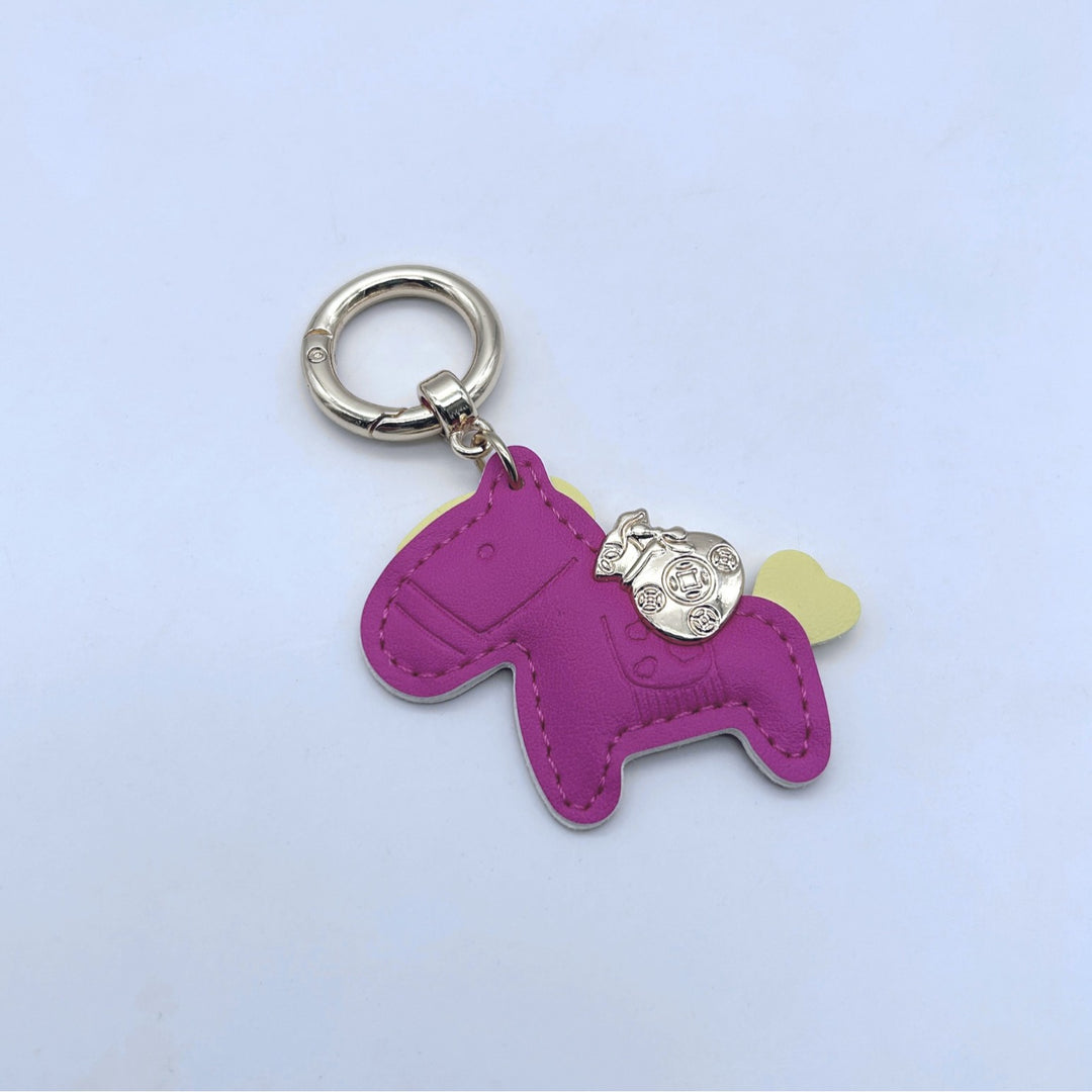 Animal-Shaped Leather Keychain Bowlift