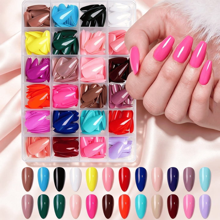 Premium Glossy False Nail Tips Bowlift