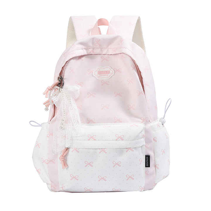 Playful Bow Print Backpack