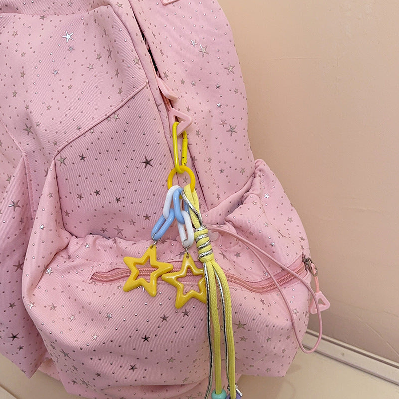 Starry Patterned Casual Backpack Bowlift
