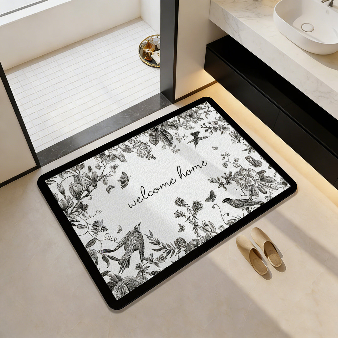 Playful Cat-Themed Bath Rug Bowlift