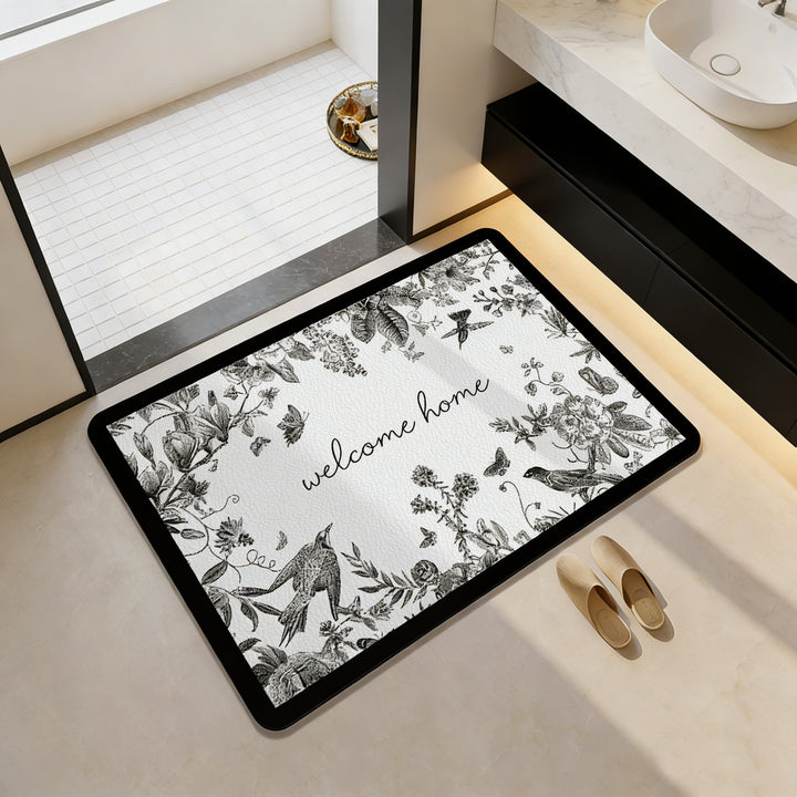 Playful Cat-Themed Bath Rug Bowlift