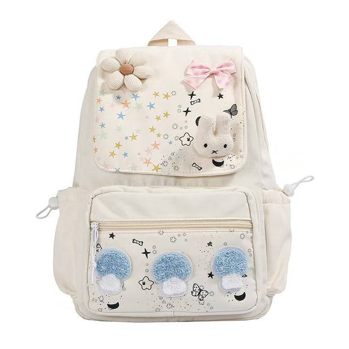 Backpack with Cute Plush Design and Multifunctional Compartments Bowlift