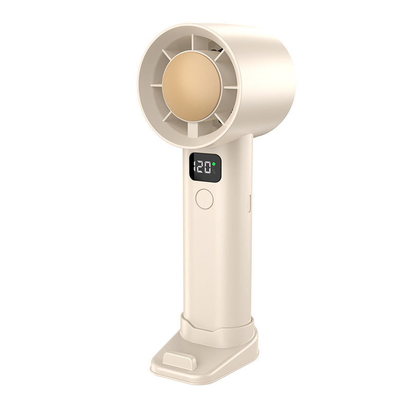 Unisex Portable Mini Fan with Digital Temperature Display Bowlift