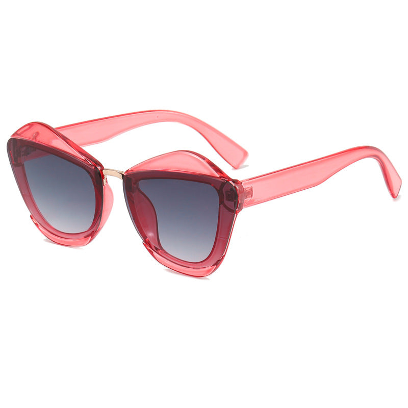 Women striking designer sunglasses with extravagant frame Bowlift