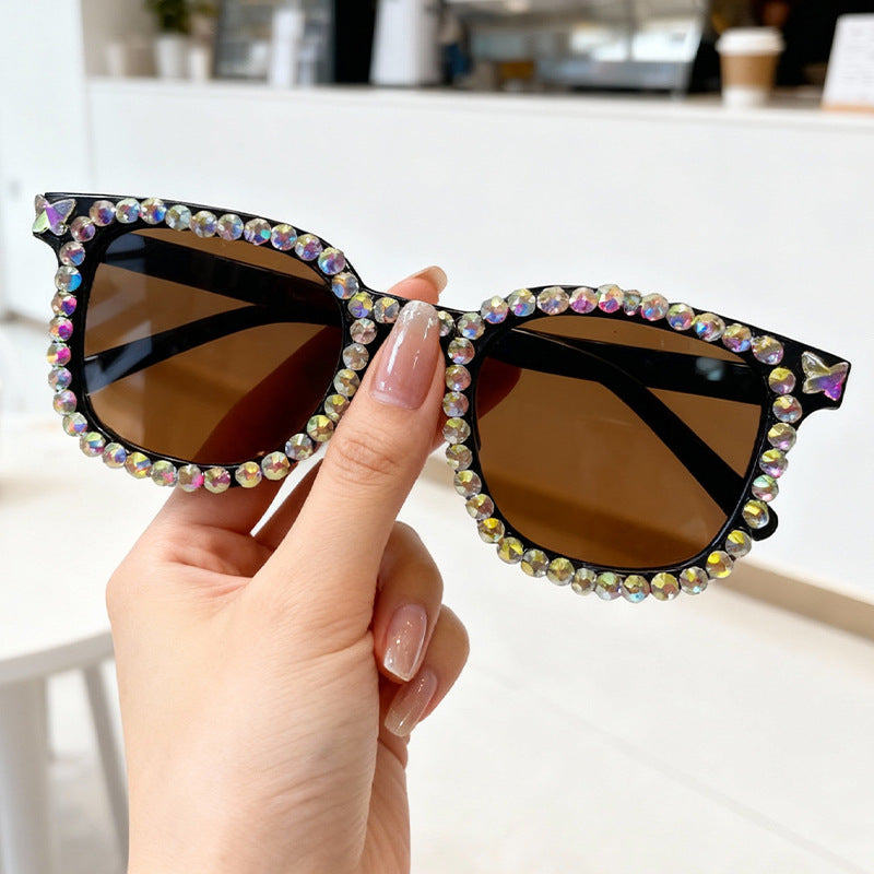Crystal-Embellished Cat Eye Sunglasses Bowlift