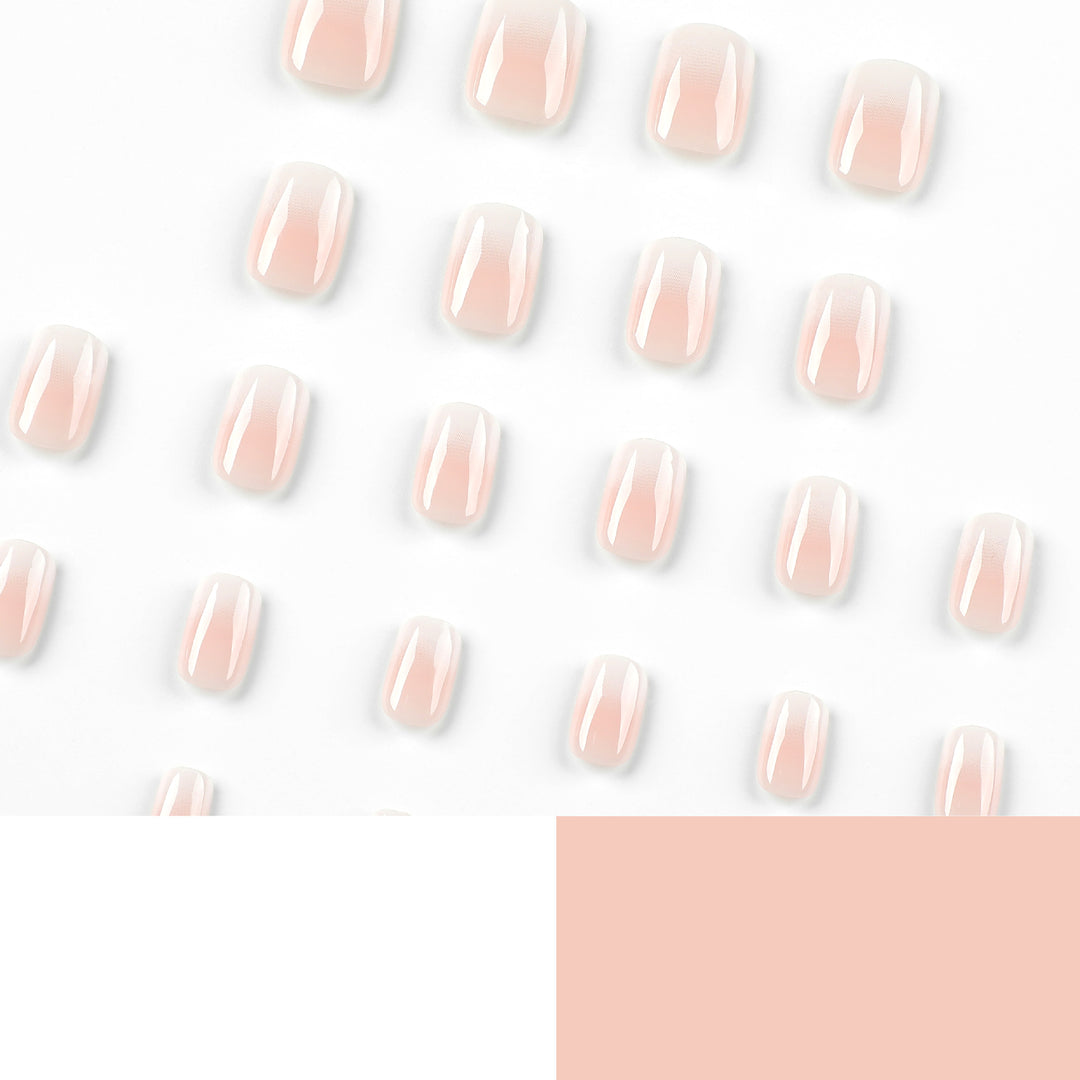Artful Nail Extensions with Gentle Gradient Bowlift