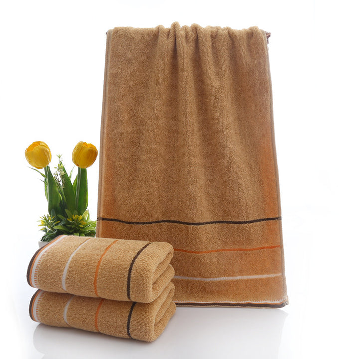 Terry Bath Towel With Luxurious Check Pattern Bowlift