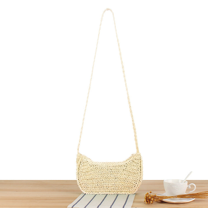 Shoulder bag made of natural woven material with stylish design Bowlift