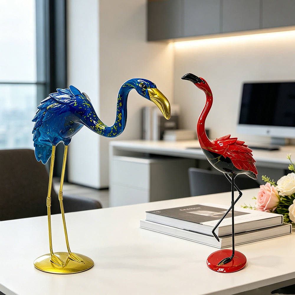 Decorative Flamingo Sculpture Bowlift