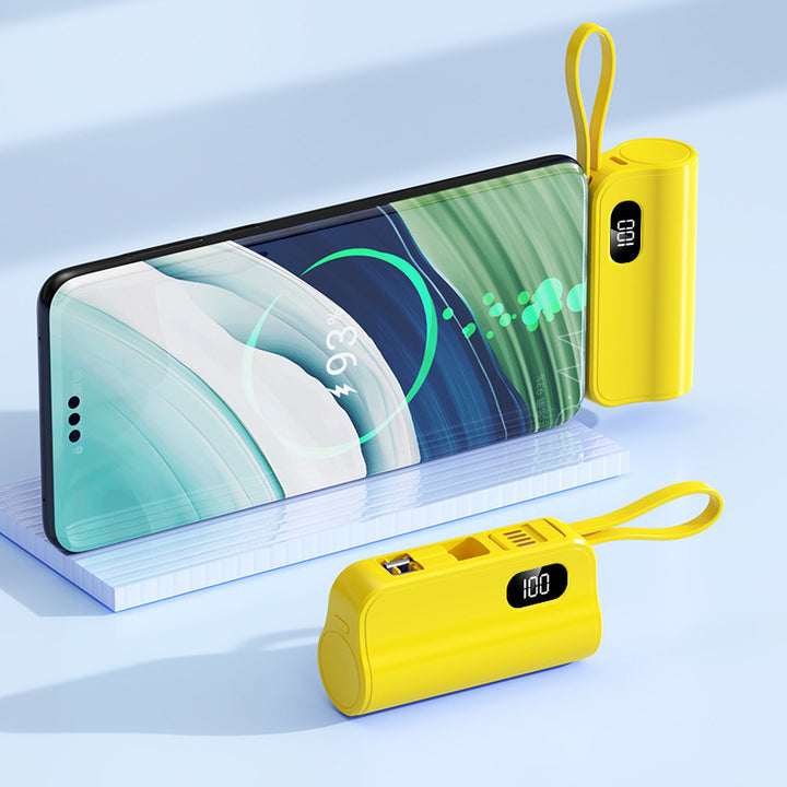 Mini Power bank with fast charging connection and versatile functions Bowlift