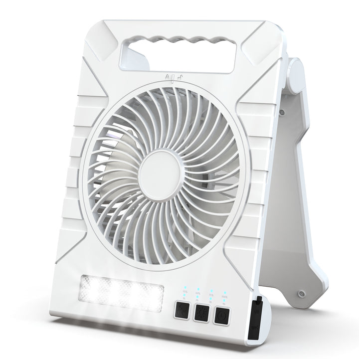 Portable Rechargeable LED Fan with Adjustable Stand Bowlift
