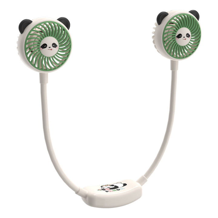 Unisex Portable Double Fan in Panda Design Bowlift