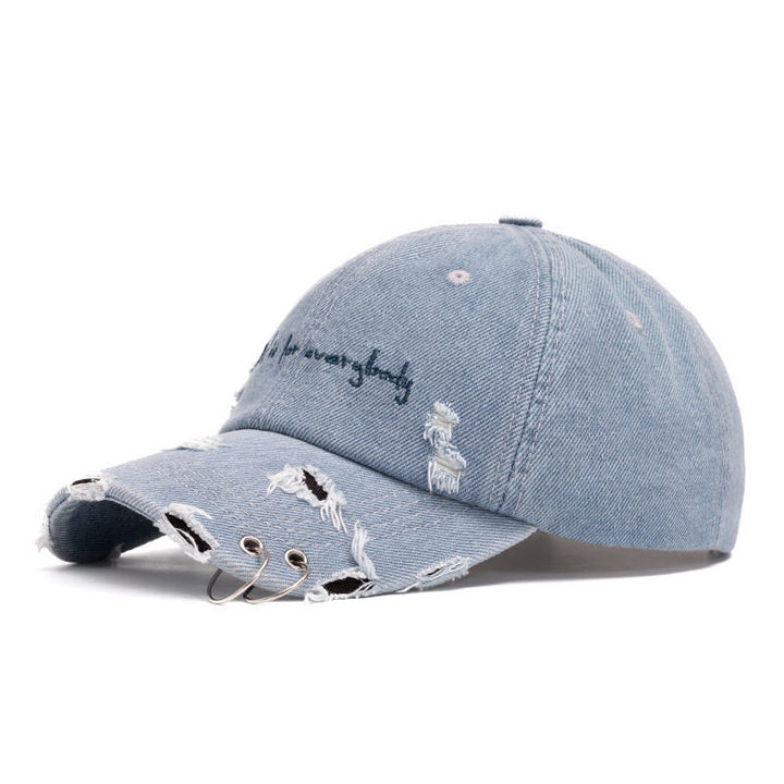 Unisex Distressed Sun Protection Cap Bowlift