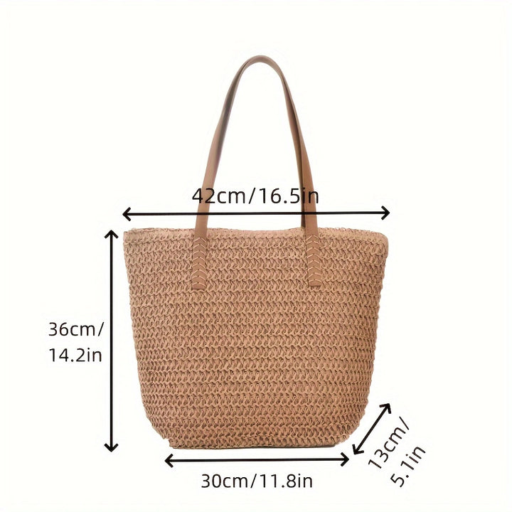 Handmade basket bag with elegant leather handle Bowlift