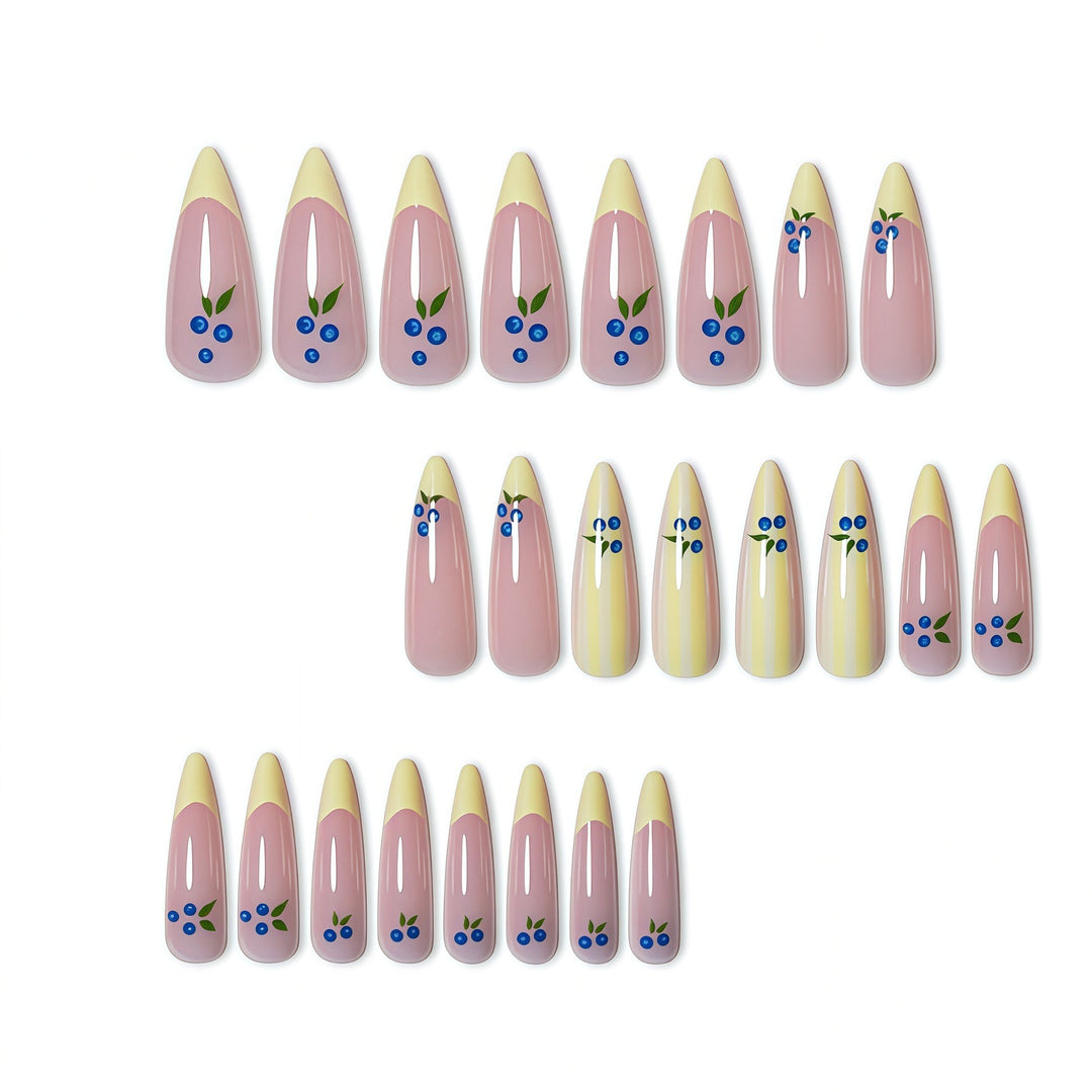 Floral Press-On Nail Enhancements Bowlift