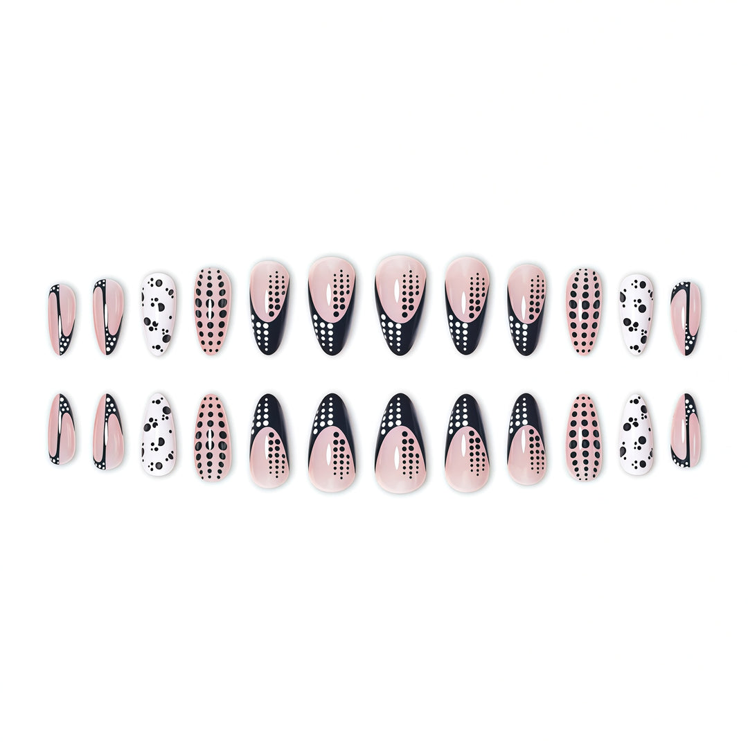 Elegant Abstract Pointed Nail Art Extensions Bowlift