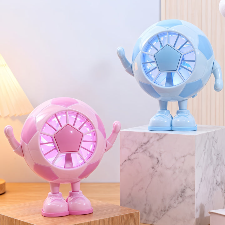 Ladies portable USB mini fan in creative soccer design Bowlift
