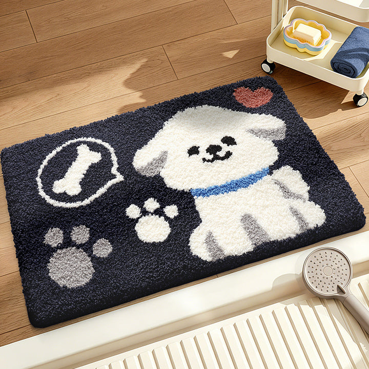 Cute Pet-Themed Bath Rug Bowlift